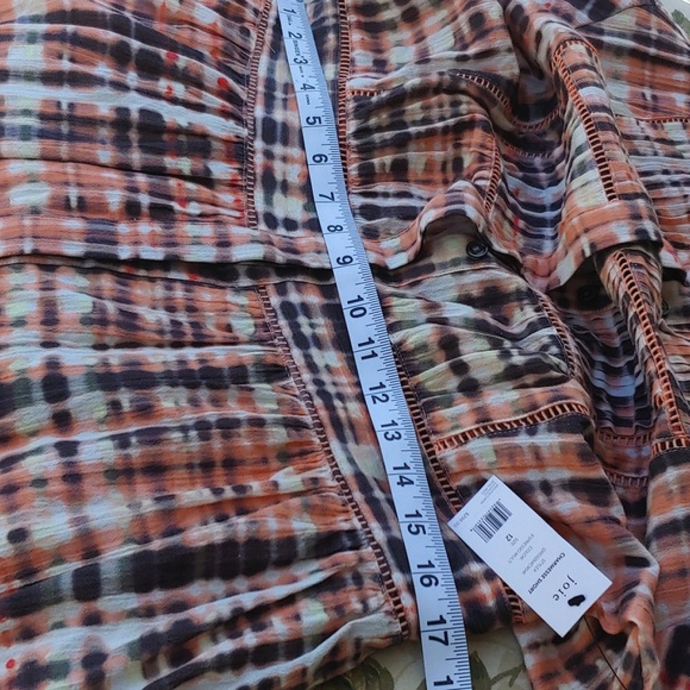 Joie Charmesse Women's Button Front Long Sleeve Dress in Expresso Multi NWT - Picture 9 of 15